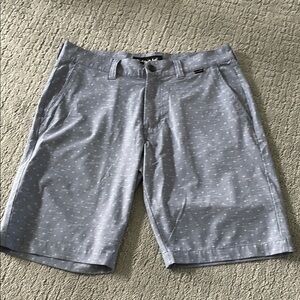 Travis Mathew Gray Flat Front Shorts with Athletic Style